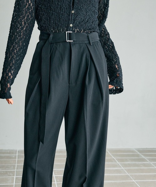 LEPSIM（レプシィム）の「【FOR I SERIES】タックワイドパンツ　138597（その他パンツ・レディース・ブラック/カーキブラウン/グレー・MEDIUM/SMALL）」の8枚目の写真