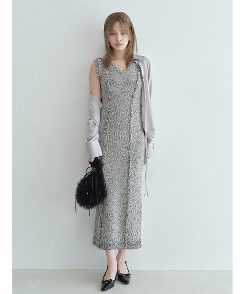 FRAY I.D（フレイアイディー）の「チュールフリル2wayバッグ（ハンドバッグ・レディース・アイボリー/ブラック/モカ・FREE）」の5枚目の写真