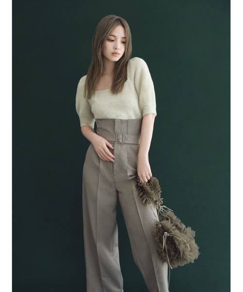 FRAY I.D（フレイアイディー）の「チュールフリル2wayバッグ（ハンドバッグ・レディース・アイボリー/ブラック/モカ・FREE）」の6枚目の写真