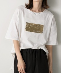 箔プリント オーバーサイズTシャツ