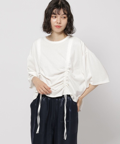 tシャツ 「Basic Color」ミニロゴ クルーネックTシャツ レディース coca tシャツ EASYTECHクルーネックTシャツ レディース
