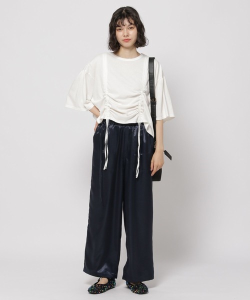 セール】シャーリングアレンジフレアTシャツ（Tシャツ