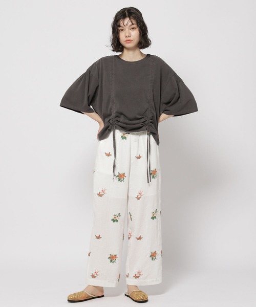 セール】シャーリングアレンジフレアTシャツ（Tシャツ