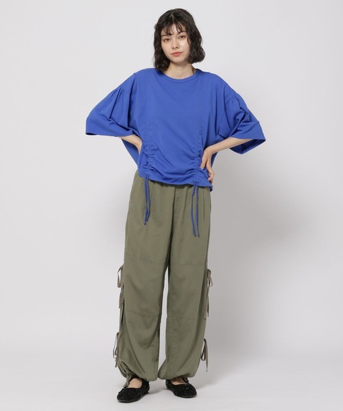 セール】シャーリングアレンジフレアTシャツ（Tシャツ