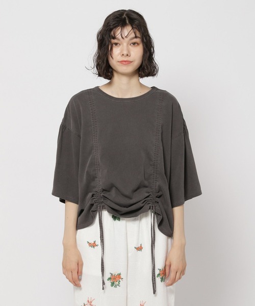 セール】シャーリングアレンジフレアTシャツ（Tシャツ