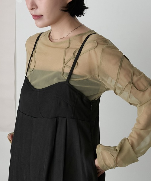 forksy.（フォルクシー）の「【forksy.】コルセットライクバックベルトキャミサロペット（サロペット/オーバーオール・レディース・ベージュ/ブラック/グレー・FREE）」の8枚目の写真