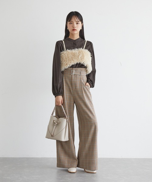 VIS（ビス）の「【洗える】ビックボウタイブラウス（シャツ/ブラウス・レディース・チャコールグレー/ピンク/キナリ・FREE）」の6枚目の写真