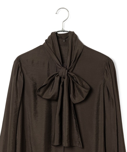 VIS（ビス）の「【洗える】ビックボウタイブラウス（シャツ/ブラウス・レディース・チャコールグレー/ピンク/キナリ・FREE）」の21枚目の写真