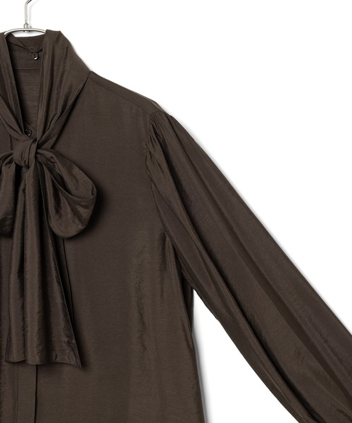 VIS（ビス）の「【洗える】ビックボウタイブラウス（シャツ/ブラウス・レディース・チャコールグレー/ピンク/キナリ・FREE）」の22枚目の写真