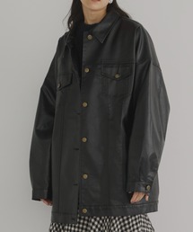 Libra Cue | フェイクレザーオーバーブルゾン(ブルゾン)