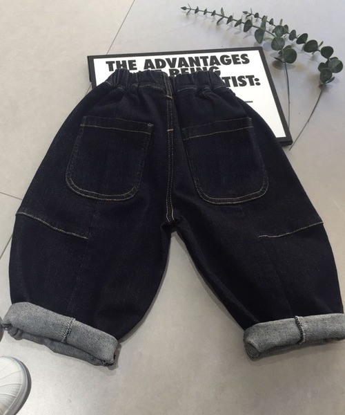 aimoha(アイモハ)の「【aimoha-KIDS-】ビッグデニムパンツ(デニムパンツ・キッズ・ネイビー・90/100/110/120/130)」の5枚目の写真