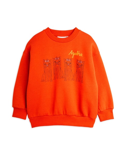 Mini Rodini（ミニロディーニ）の「mini rodini / Agatha ドッグスウェット（スウェット・キッズ・イエロー/レッド/杢グレー・80/86/92/98/104/110/116/122/128/134/140）」の3枚目の写真