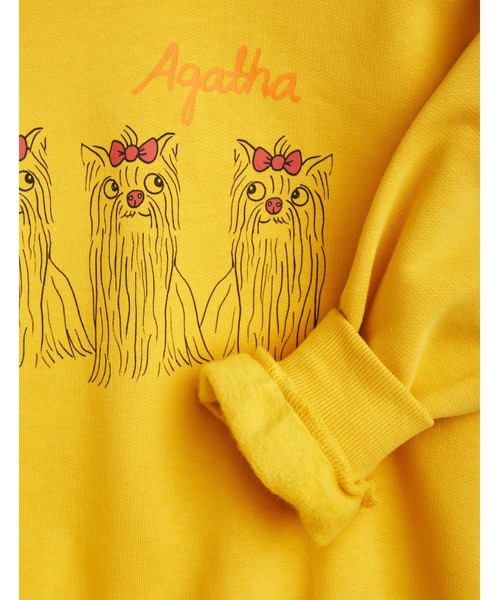 Mini Rodini（ミニロディーニ）の「mini rodini / Agatha ドッグスウェット（スウェット・キッズ・イエロー/レッド/杢グレー・80/86/92/98/104/110/116/122/128/134/140）」の5枚目の写真