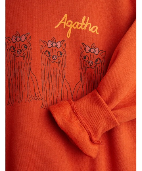 Mini Rodini（ミニロディーニ）の「mini rodini / Agatha ドッグスウェット（スウェット・キッズ・イエロー/レッド/杢グレー・80/86/92/98/104/110/116/122/128/134/140）」の7枚目の写真