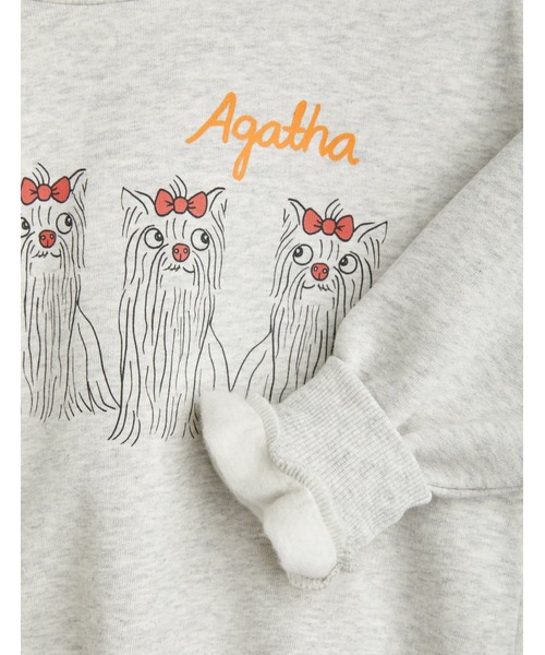 Mini Rodini（ミニロディーニ）の「mini rodini / Agatha ドッグスウェット（スウェット・キッズ・イエロー/レッド/杢グレー・80/86/92/98/104/110/116/122/128/134/140）」の9枚目の写真
