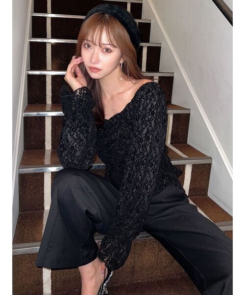 RESEXXY(リゼクシー)の「ギャザーポイントブラウス(シャツ/ブラウス・レディース・ブラック/グリーン/ホワイト・FREE)」の10枚目の写真