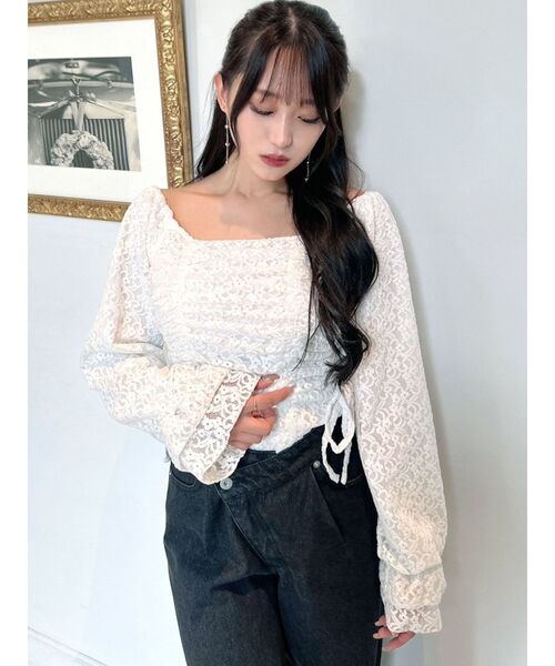 RESEXXY(リゼクシー)の「ギャザーポイントブラウス(シャツ/ブラウス・レディース・ブラック/グリーン/ホワイト・FREE)」の18枚目の写真