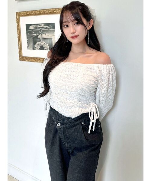 RESEXXY(リゼクシー)の「ギャザーポイントブラウス(シャツ/ブラウス・レディース・ブラック/グリーン/ホワイト・FREE)」の20枚目の写真