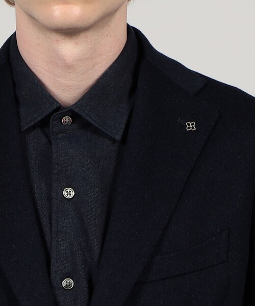 TAGLIATORE タリアトーレ 2Bジャケット 46 ブラック カシミア 2B JACKET DAKAR STRETCH STRIPE | TAGLIATORE(タリアトーレ