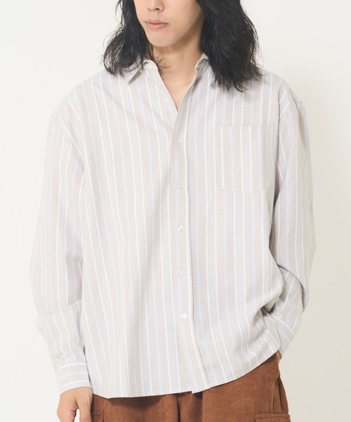 ROUGH TRADE（ラフトレード）の「オックス長袖レギュラーカラーシャツ(M1)（シャツ/ブラウス・メンズ・ブルー/その他1/その他2/その他3/ピンク/ホワイト・MEDIUM/LARGE/X-LARGE）」の6枚目の写真