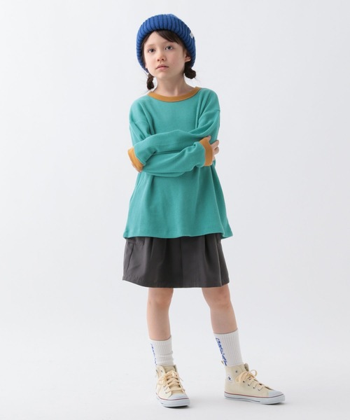 BAYFLOW（ベイフロー）の「[肌ざわり抜群!] ワッフルロンT(KIDS)（Tシャツ/カットソー・キッズ・オフホワイト/グレー/チャコール/グリーン・150cm/110cm/140cm/120cm/130cm）」の17枚目の写真