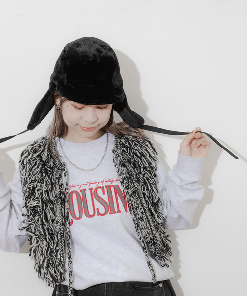 SMELLY（スメリー）の「2WAYフライトキャップ（キャップ・レディース・ブラック/アイボリー・-）」の22枚目の写真