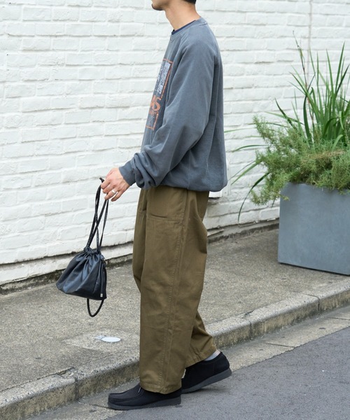 CIAOPANIC TYPY(チャオパニックティピー)の「ヘリンボンストレートベイカーワイドパンツ(チノパンツ・メンズ・ブラック/カーキ/ベージュ・MEDIUM/LARGE)」の13枚目の写真