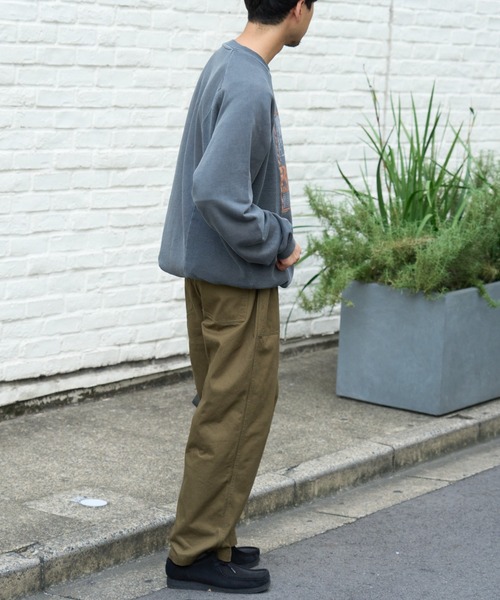 CIAOPANIC TYPY(チャオパニックティピー)の「ヘリンボンストレートベイカーワイドパンツ(チノパンツ・メンズ・ブラック/カーキ/ベージュ・MEDIUM/LARGE)」の14枚目の写真