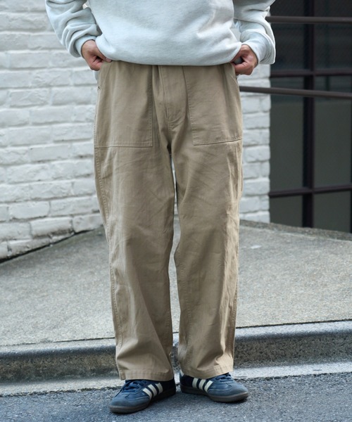 CIAOPANIC TYPY(チャオパニックティピー)の「ヘリンボンストレートベイカーワイドパンツ(チノパンツ・メンズ・ブラック/カーキ/ベージュ・MEDIUM/LARGE)」の15枚目の写真