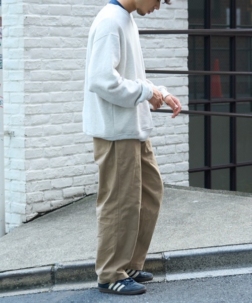 CIAOPANIC TYPY(チャオパニックティピー)の「ヘリンボンストレートベイカーワイドパンツ(チノパンツ・メンズ・ブラック/カーキ/ベージュ・MEDIUM/LARGE)」の19枚目の写真