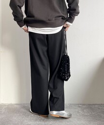 fredy emue | ソフトフランネルセミワイドパンツ(その他パンツ)