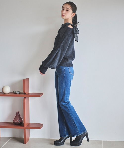 ＷＡＳＨＡＢＬＥ肩リボンミニシャギーニット（ニット/セーター）｜31 Sons de mode（トランテアン ソン ドゥ モード）
