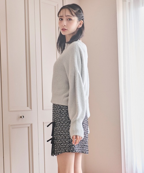 ＷＡＳＨＡＢＬＥ肩リボンミニシャギーニット（ニット/セーター）｜31 Sons de mode（トランテアン ソン ドゥ モード）