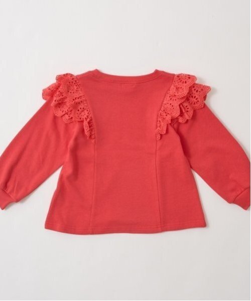 Lycee mine（リセマイン）の「【毛玉バイバイ裏毛】コットンレース付きAラインスウェット（スウェット・キッズ・ブルーグレー/ブラック/レッド/モスグリーン/ベージュ・100cm/120cm/130cm/150cm/140cm/110cm）」の8枚目の写真