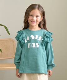 Lycee mine | 【毛玉バイバイ裏毛】コットンレース付きAラインスウェット(スウェット)