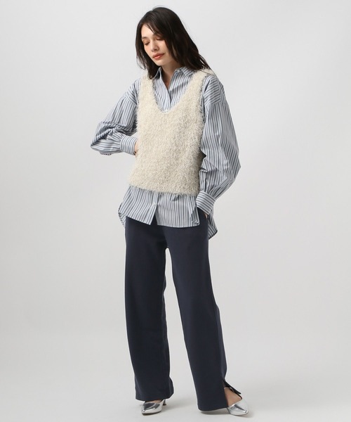 BAYFLOW（ベイフロー）の「[セットアップで着用可能]スウェットスリットパンツ（スウェットパンツ・レディース・グレー/ネイビー/オフホワイト・MEDIUM/SMALL）」の11枚目の写真