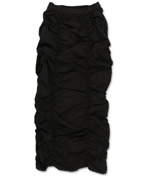 Lull(ルル)の「【Lull / ルル】シャーリングデザインカーゴスカート(スカート・レディース・ブラック/オリーブ・ONESIZE)」の16枚目の写真