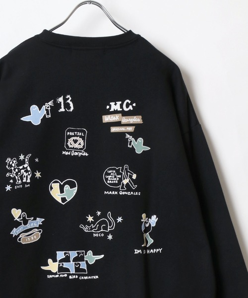 Mark Gonzales(マーク・ゴンザレス)の「2025AW MARK GONZALES/マークゴンザレス オーバーサイズ 裏起毛 ワンポイント刺繍 フロント/バックプリント スウェット レディース メンズ トレーナー(スウェット・レディース・ホワイト系その他/ホワイト/アッシュグレー/ブラック系その他2/ブラック系その他3/グレー系その他2/グレー系その他3/グレー系その他/ホワイト系その他2/ホワイト系その他3/ブラック系その他/ブラック/ホワイト系その他5/ホワイト系その他6/ホワイト系その他4/ブラック系その他5/グレー系その他6/グレー系その他4/グレー系その他5/ブラック系その他4/ブラック系その他6・LL/M/L)」の9枚目の写真
