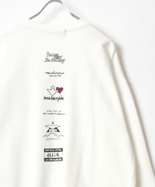 Mark Gonzales(マーク・ゴンザレス)の「2025AW MARK GONZALES/マークゴンザレス オーバーサイズ 裏起毛 ワンポイント刺繍 フロント/バックプリント スウェット レディース メンズ トレーナー(スウェット・レディース・ホワイト系その他/ホワイト/アッシュグレー/ブラック系その他2/ブラック系その他3/グレー系その他2/グレー系その他3/グレー系その他/ホワイト系その他2/ホワイト系その他3/ブラック系その他/ブラック/ホワイト系その他5/ホワイト系その他6/ホワイト系その他4/ブラック系その他5/グレー系その他6/グレー系その他4/グレー系その他5/ブラック系その他4/ブラック系その他6・LL/M/L)」の4枚目の写真