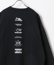 MARK GONZALES/マークゴンザレス オーバーサイズ 裏起毛 ワンポイント刺繍 フロント/バックプリント スウェット レディース メンズ トレーナー