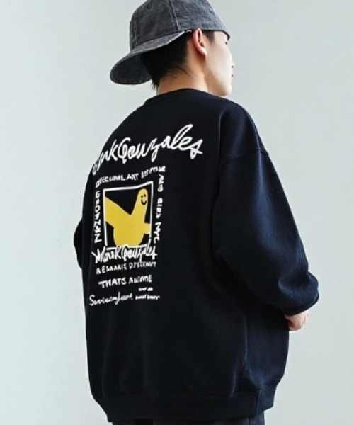 Mark Gonzales(マーク・ゴンザレス)の「2025AW MARK GONZALES/マークゴンザレス オーバーサイズ 裏起毛 ワンポイント刺繍 フロント/バックプリント スウェット レディース メンズ トレーナー(スウェット・レディース・ホワイト系その他/ホワイト/アッシュグレー/ブラック系その他2/ブラック系その他3/グレー系その他2/グレー系その他3/グレー系その他/ホワイト系その他2/ホワイト系その他3/ブラック系その他/ブラック/ホワイト系その他5/ホワイト系その他6/ホワイト系その他4/ブラック系その他5/グレー系その他6/グレー系その他4/グレー系その他5/ブラック系その他4/ブラック系その他6・LL/M/L)」の13枚目の写真