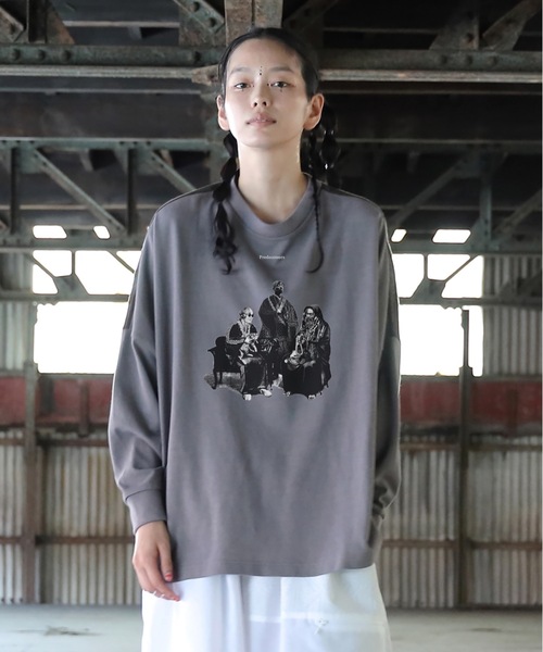 STOF(ストフ)の「Predecessor L/S Tee(Tシャツ/カットソー・メンズ・ブラック/ホワイト/チャコール・S/M)」の3枚目の写真