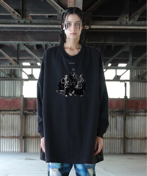 STOF(ストフ)の「Predecessor L/S Tee(Tシャツ/カットソー・メンズ・ブラック/ホワイト/チャコール・S/M)」の2枚目の写真