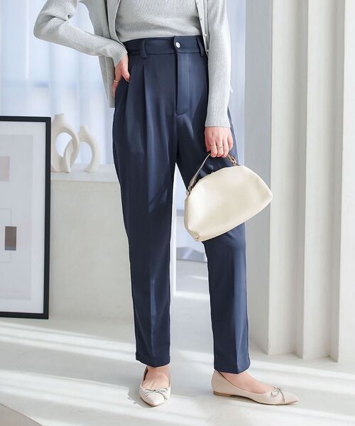 KOBE LETTUCE（コウベレタス）の「お腹ポッコリ解消テーパードパンツ（スラックス・レディース・ブラック/モカ/ネイビー・L/M/XL/TL/TM/PL/PM）」の3枚目の写真