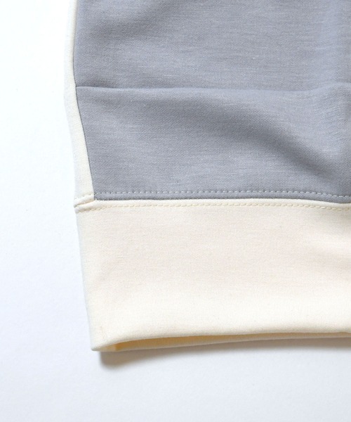 おしゃれスタ(オシャレスタ)の「cardboard knit switching hoodie/ダンボールニット 切り替え プルオーバー パーカー オーバーサイズ メンズ レディース(パーカー・メンズ・ブラック/サックスブルー/チャコールグレー/ホワイト・L/XL/M)」の12枚目の写真