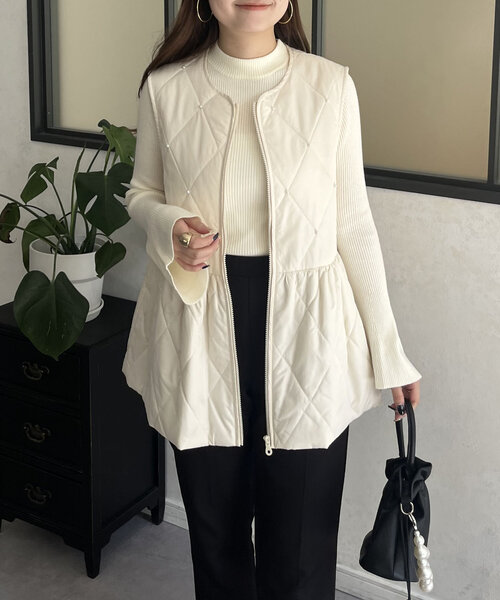 prose verse（プロズヴェール）の「フレアスリーブハイネックニット（ニット/セーター・レディース・レッド/ホワイト系その他/グレー/アイボリー/ブラック・MEDIUM/LARGE）」の12枚目の写真