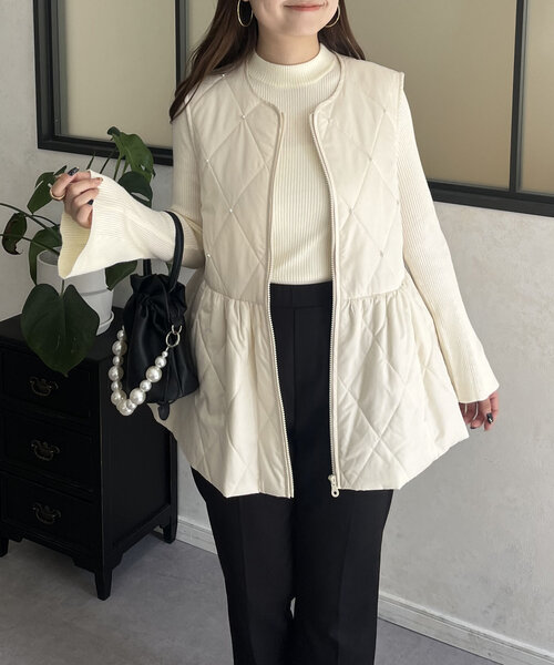 prose verse（プロズヴェール）の「フレアスリーブハイネックニット（ニット/セーター・レディース・レッド/ホワイト系その他/グレー/アイボリー/ブラック・MEDIUM/LARGE）」の14枚目の写真