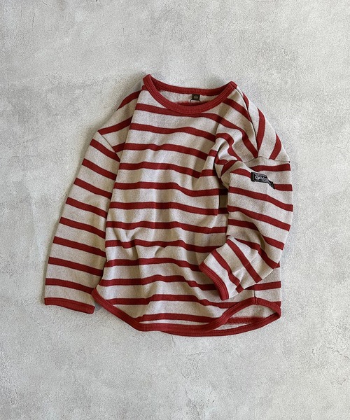 Life Support Products(ライフサポートプロダクツ)の「裏起毛ボーダーカットソー(Tシャツ/カットソー・キッズ・ブラック/レッド/グリーン/ブルー・80/90/95/100/110/120/130/140/150)」の4枚目の写真