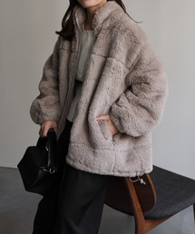 ap retro（アプレトロ）の「ボリュームファースタンドカラーブルゾン / ファーコート（ブルゾン・メンズ）」