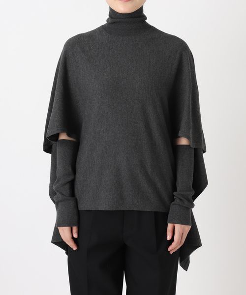 Room no.8（ルームエイト）の「ROOM NO.8 BLACK DRAPE BUTTERFLY タートルトップス BR8KN-247（ニット/セーター・レディース・チャコールグレー・FREE）」の13枚目の写真